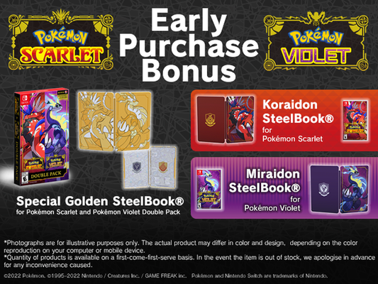Early Purchase Bonus for "Pokémon Scarlet" and "Pokémon Violet"