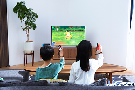 挥动手柄捕捉宝可梦！