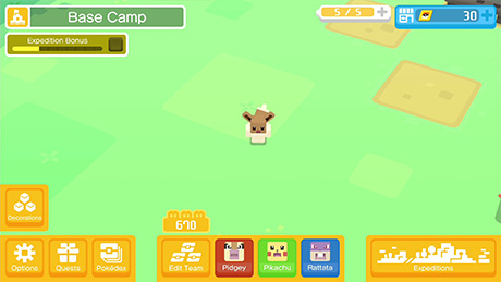 If you tap a Pokémon that’s at your base camp, it will answer with its cry, and it might give you a cute look!